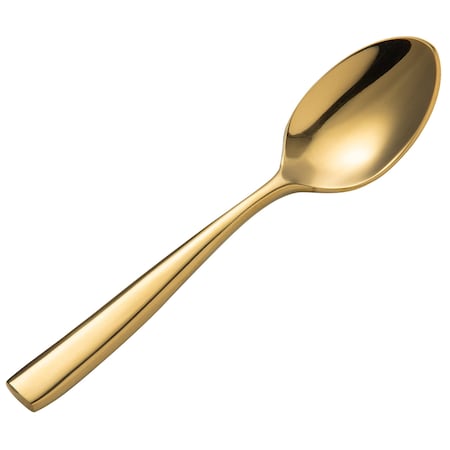 Bon Chef Manhattan, Demitasse Spoon, Matte Finish, 18/10, 4.88" - Gold Matte , set of 12 S3016GM